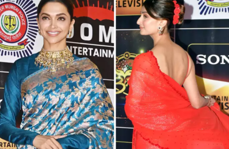 Deepika Padukone Palak Tiwari: दीपिका पादुकोण के सामने पलक तिवारी ने रेड साड़ी में ढाया कहर,फैंस को आया पसंद आया लुक।